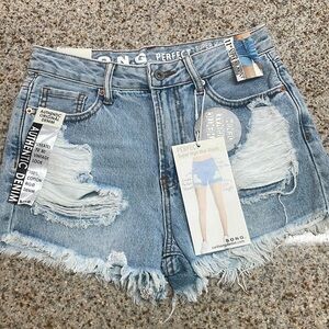Denim Super High Rise Shorts